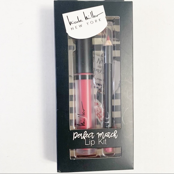 Nicole Miller Perfect Match Lip Kit lip liner & liquid lipstick Urban Rose - Picture 2 of 5